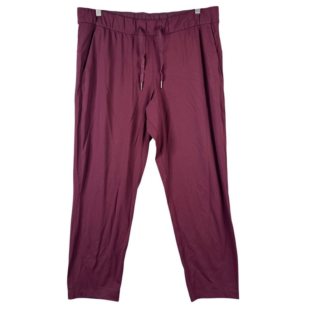 Lululemon On the Fly 7/8 Pant Luxtreme Cassis Burgundy W5BPNS Size 12
